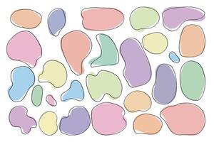 Hand drawn chat bubble. Frames for selecting text. Speech frames in cartoon style vector