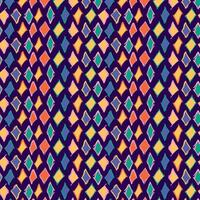 Abstract pattern with colored diamond shapes. Cartoon geometrical design. Doodle art for print. vector
