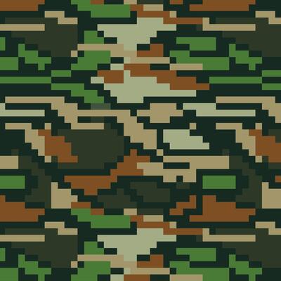 Camouflage pixel pattern for hunting. Military texture. Abstract army background for cloths