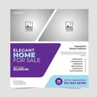 Flyer Design template, Real Estate Flyer Design bundle, property sale flyer design, flyer design for rent vector