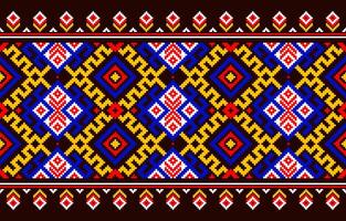 Fabric pattern geometric design inspired by traditional ethnic textiles. The design is simple with a basic motif of shapes. vector