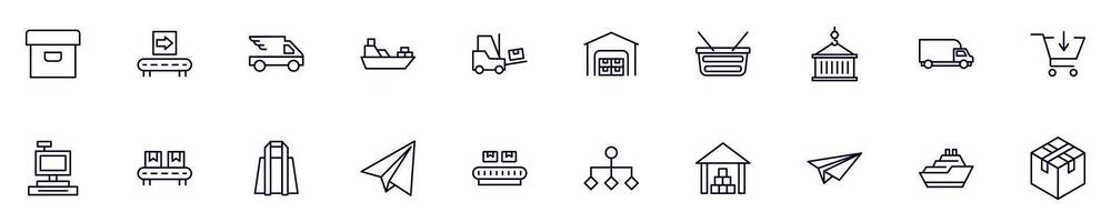 Commerce thin line icons set. Simple linear illustrations that suitable for apps, infographics, books, online shops and stores vector