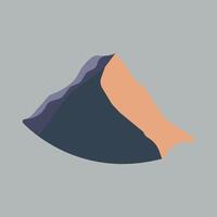 Isolated Mountain Flat Illustration. Perfect for different cards, textile, web sites, apps vector
