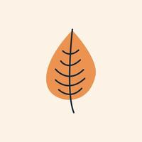 Orange with Black Vein Colourful Isolated Flat Picture. Perfect for different cards, textile, web sites, apps vector