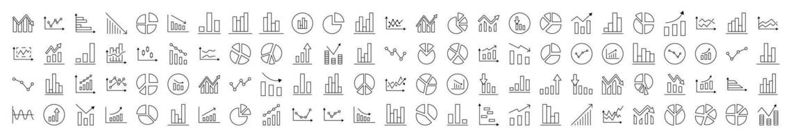 Analytics Set of Related Line Icons. Editable Stroke for Design, Web Sites, Apps, Cards. Contains Linear Images of Progress, Business, Growth vector