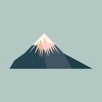 Steep Mountain Vivid Flat Image. Perfect for different cards, textile, web sites, apps vector