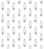 Seamless pattern of sketch surfboard vector