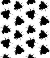 Seamless pattern of hand drawn bee vector