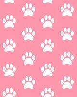 Seamless pattern of dog cat foot print vector