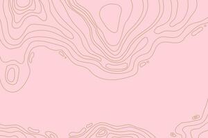 Topographic map with mountain relief, contur abstract wavy lines, top view land vector