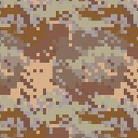 Camouflage pixel pattern for hunting. Military texture. Abstract army background for cloths vector