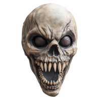 creepy skeleton face mask with sharp teeth on isolated background png