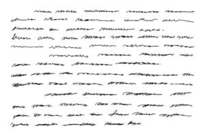 Unreadable hand written text. Illegible antique English cursive fake document. Linear abstract text vector