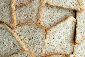 Fresh sliced bread in full frame macro photo