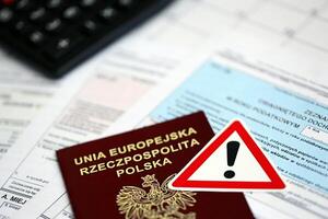 Concept of problems and troubles during tax reporting and taxpaying in poland photo