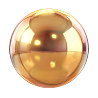 Generated Ai A gold object with a reflection of a light on it png