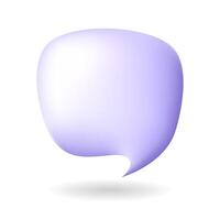 3D speech bubble isolated on white background vector