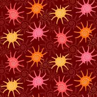 Seamless pattern of colorful Seashell silhouettes in modern flat style vector