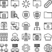 Web Hosting Outline vector