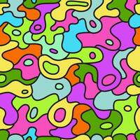 Seamless background abstraction with wavy lines. Wavy lines pattern. Black contours on bright background. Colorful pattern. vector