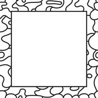 Abstraction with wavy lines. Wavy lines pattern. Black contours on white background. Empty space for text or picture. vector