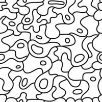 Seamless background abstraction with wavy lines. Wavy lines pattern. Black contours on white background. vector