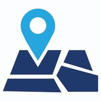 Simple location and geolocation line icon. vector