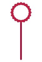 Pointer stick with a hexagonal tip vector