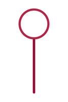 Pointer stick with a circular tip vector