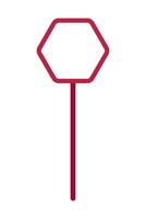 Pointer stick with a hexagonal tip vector