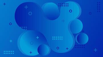 blue abstract background with circles and dots vector
