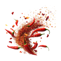 Spices with Powder in Air on Transparent Background png