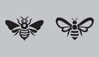 Simple modern bee illustration vector