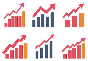 Graph chart economic icon. Money business increase design. vector