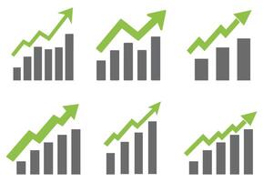Graph chart economic icon. Money business increase design. vector