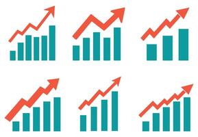 Graph chart economic icon. Money business increase design. vector