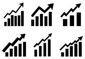Graph chart economic icon. Money business increase design. vector