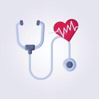 stethoscope illustration icon template element background design for medical element vector
