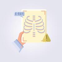 X-ray test illustration design flat icon for medical template element design vector