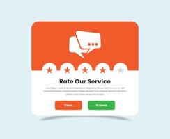 Testimonial and rating submission popup ui element design vector