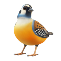 3D Rendering of Bird with Yellow Body and Black on Transparent background AI-Generative png