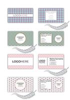 Print a geometric visiting card design template. vector