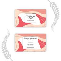 Print Hand-drawn business card design in abstract style. vector