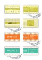 Print an Elegant modern business card design template set. vector