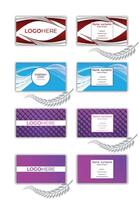 Print creative visit cards with color variation. vector