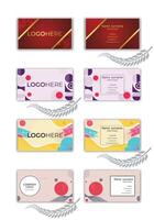 Print Business card template in abstract style. vector