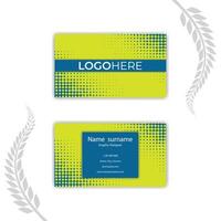 Print Simple business card design with halftone. vector