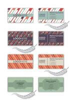 Print Business Card Set Creative and Clean Business Card Template. vector