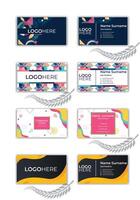 Print Abstract business card template set. vector