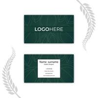 Print a Creative business card template with a nature concept. vector